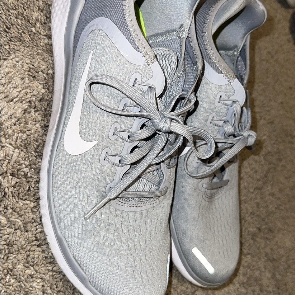 Nike Gray Athletic Shoes with Mesh Upper